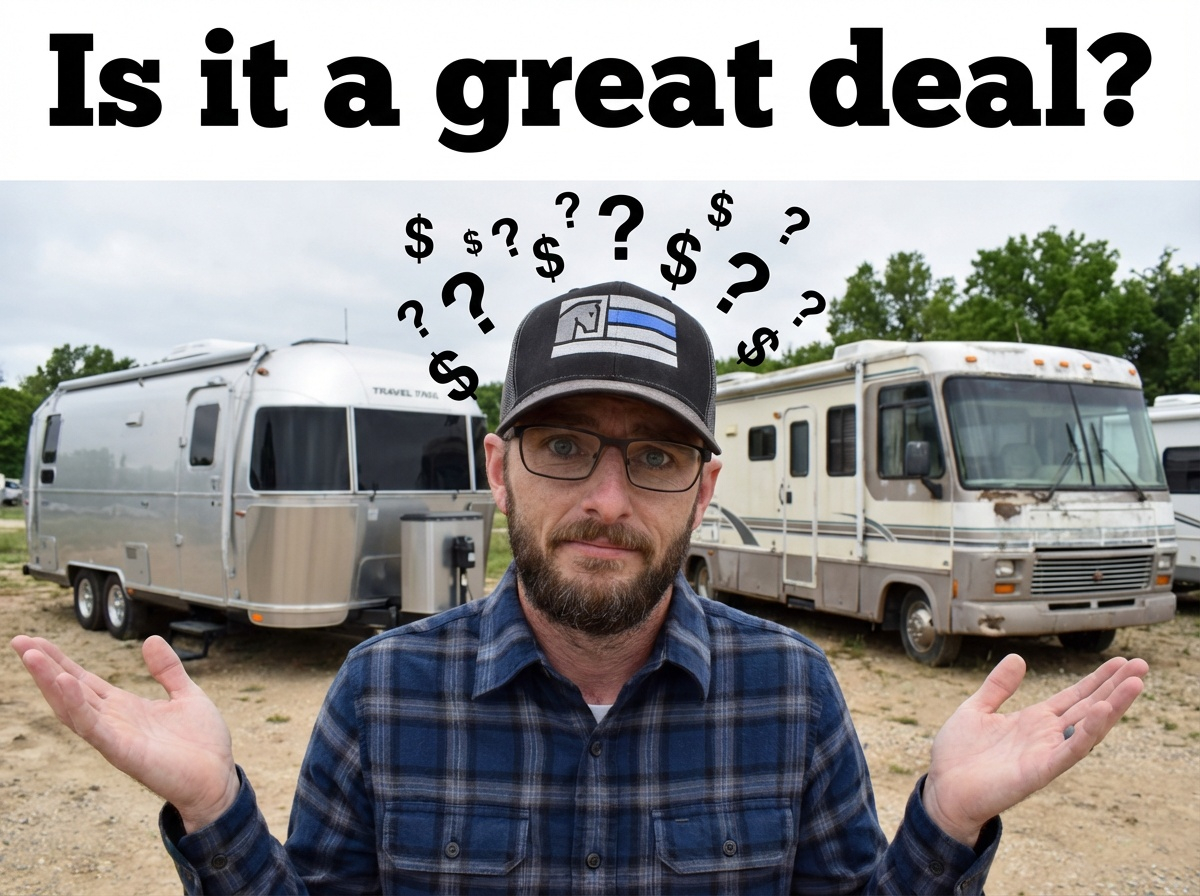 Camper featured in the RV deal tips guide